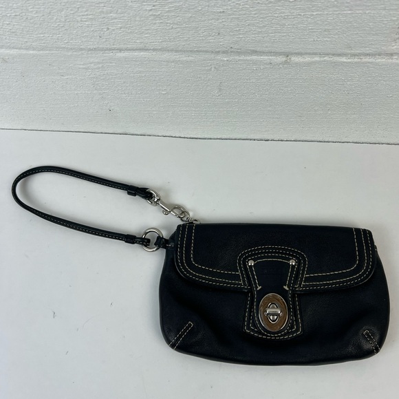 Coach Black Turnlock Wristlet Wallet - Picture 3 of 7